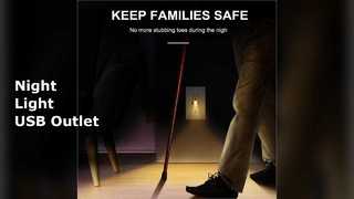 เต้ารับ USB ไฟกลางคืนทนต่อการงัดแงะ 5V 4.8A