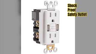 รักษาความปลอดภัย GFCI Outlet ความปลอดภัยของ USB